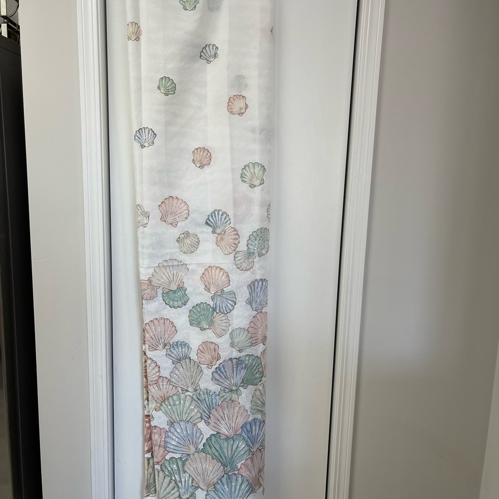 Standard sized shower curtain